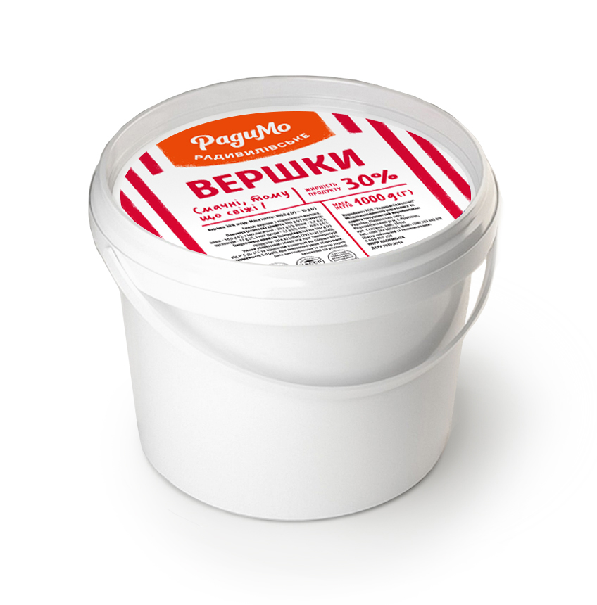 Вершки РАДИМО пастеризовані 30%, 1000г